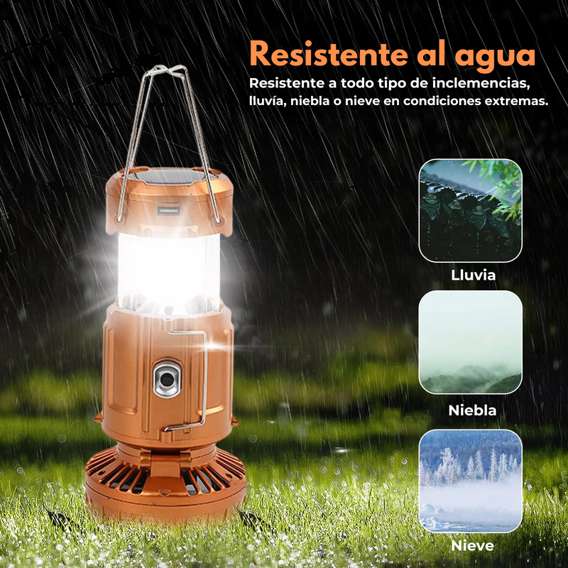 AdventureBreeze: luz y ventilador portátil